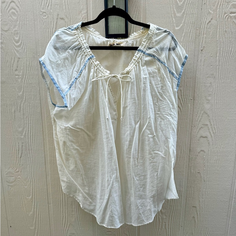 We The Free Super Oversized Tie Front Blouse
